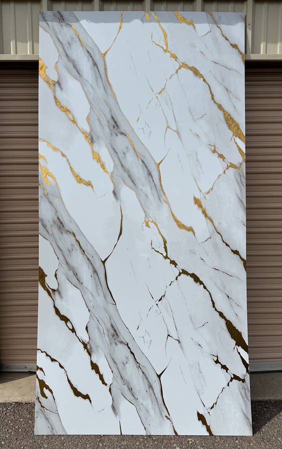 Golden Aura Marble Effect Wall Panel