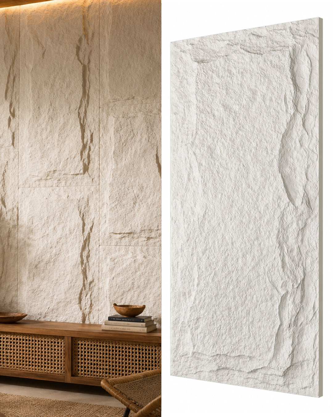 Cloudy Rock Stone Effect Wall Panels 120x60cm (47.2" x 23.6")