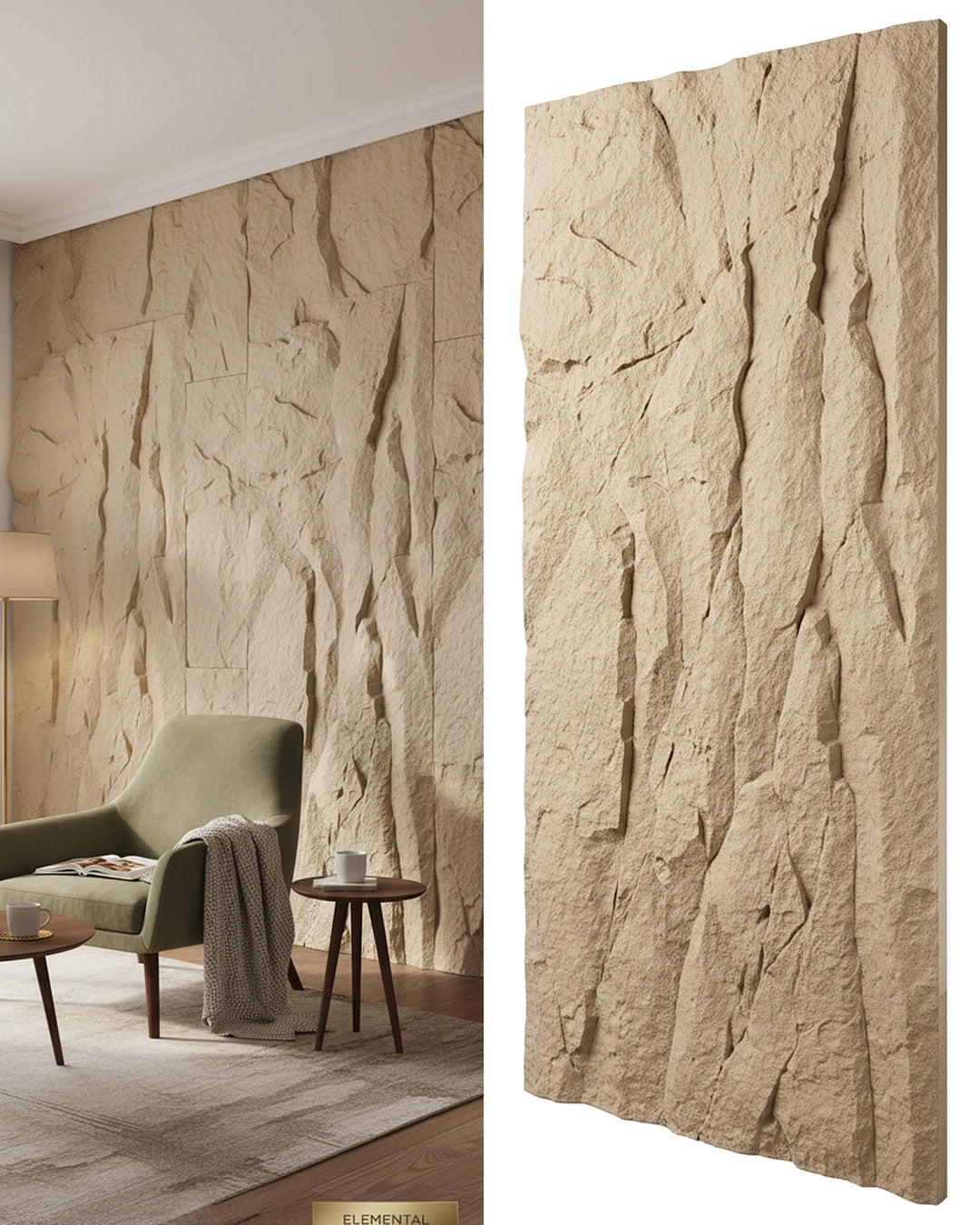 Helios Stone Rock Effect Wall Panels 120x60cm (47.24" x 23.62")