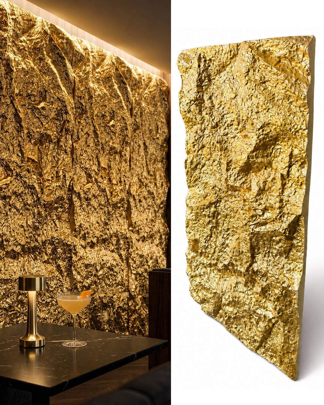 Golden Rock Stone Effect Wall Panels 120x60cm (47.24" x 23.62")