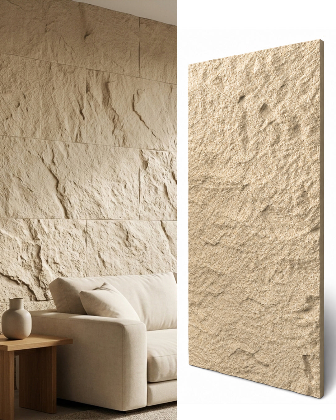 Sandstorm Stone Rock Effect Wall Panels 120x60cm (47.24" x 23.62")