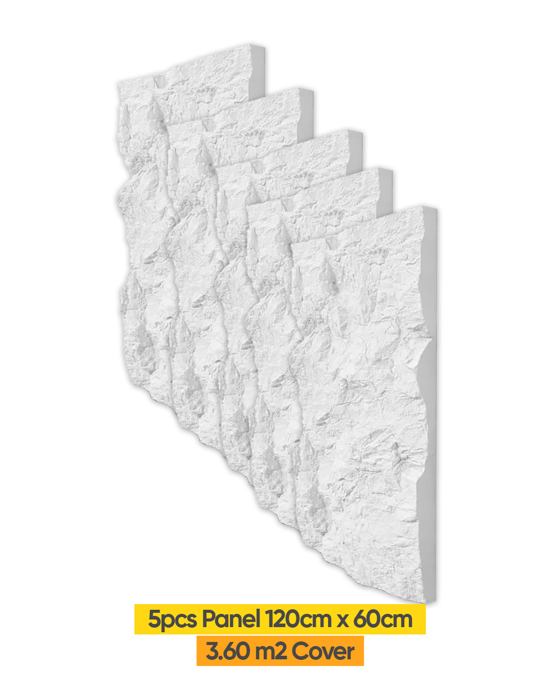 Iceberg Rock Stone Effect Wall Panels 120x60cm (47.24" x 23.62")