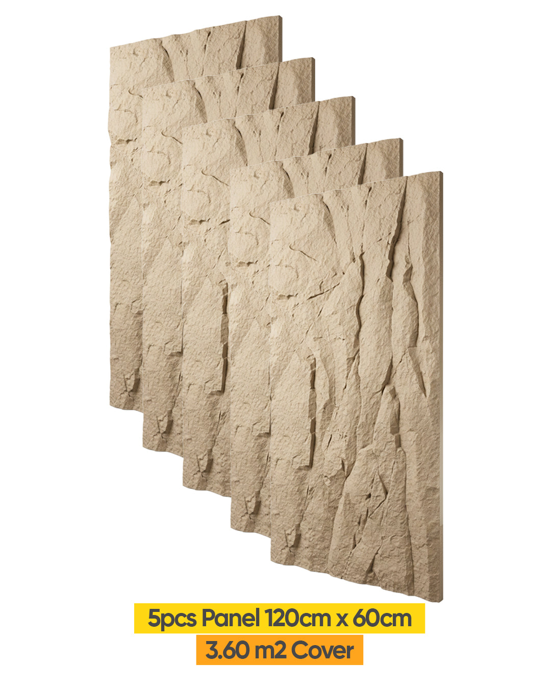 Helios Stone Rock Effect Wall Panels 120x60cm (47.24" x 23.62")