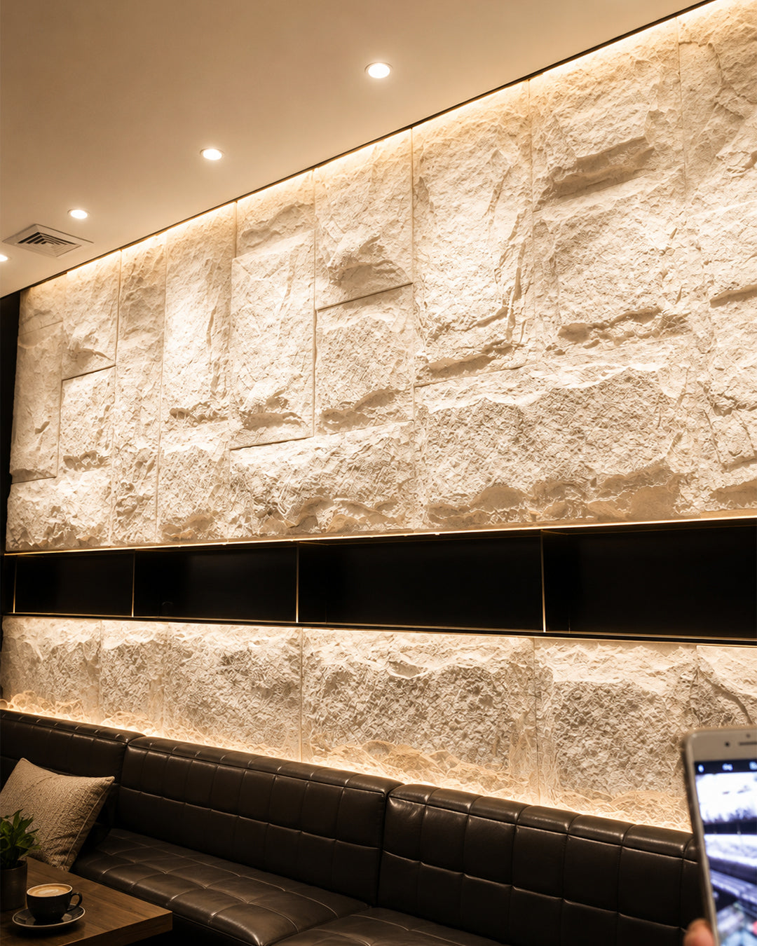 Cloudy Rock Stone Effect Wall Panels 120x60cm (47.2" x 23.6")