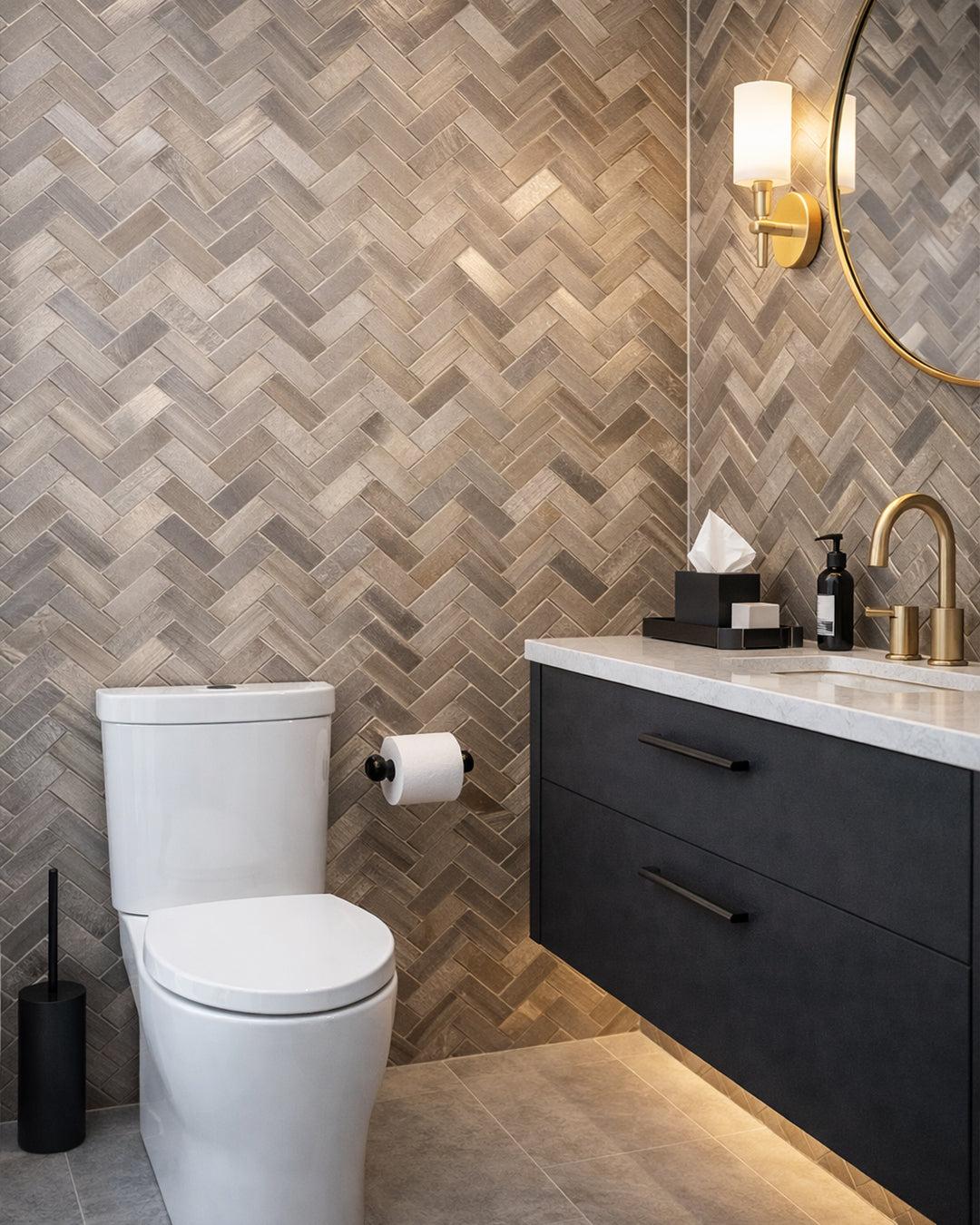 Harringborne Luxe | Peel & Stick Mosaic Tile Panel (255mm x 318mm / 10" x 12.5")