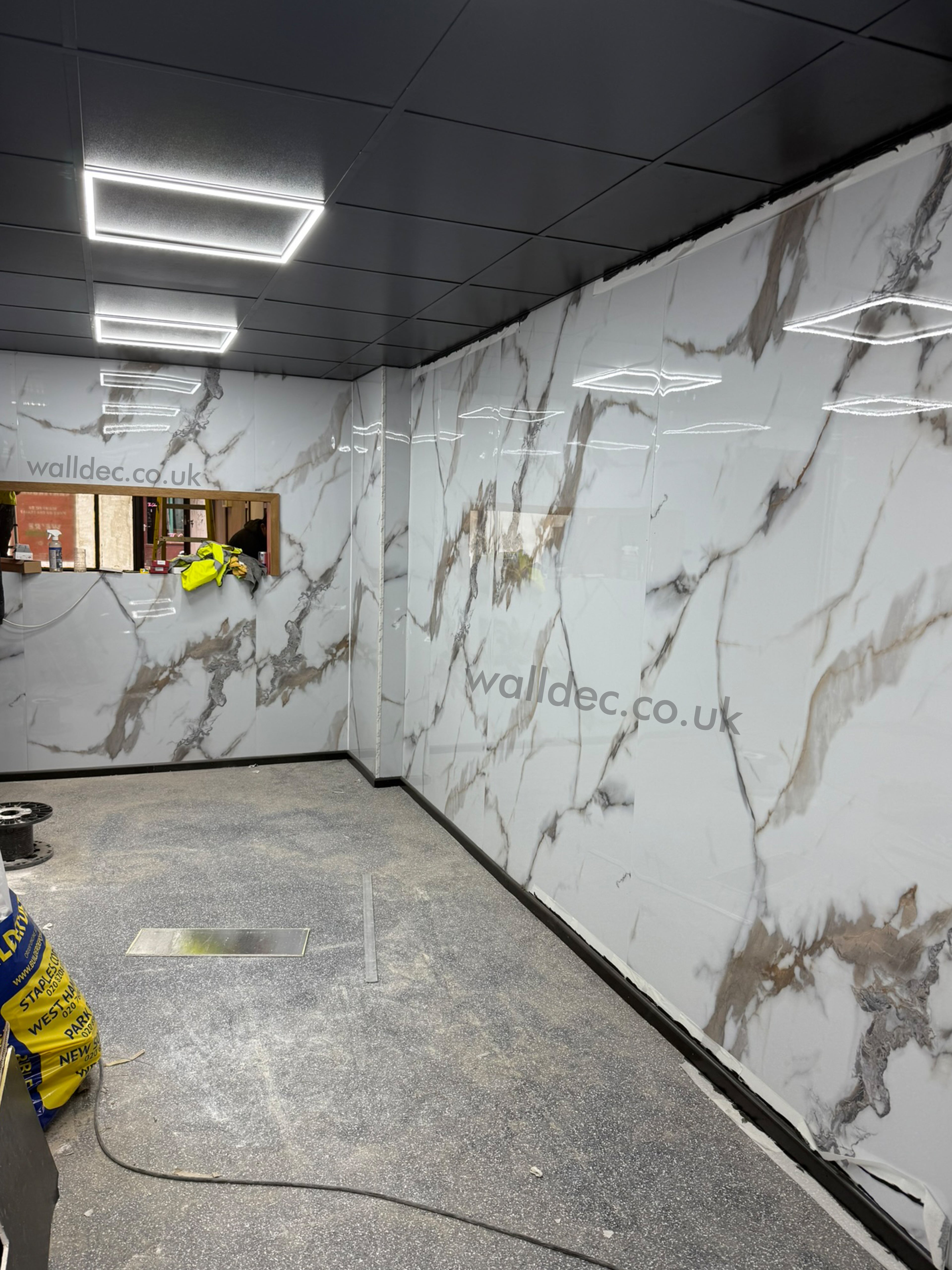 Marble Wall Panels Black Marble PVC Shower Panels | Gloss Finish | The
