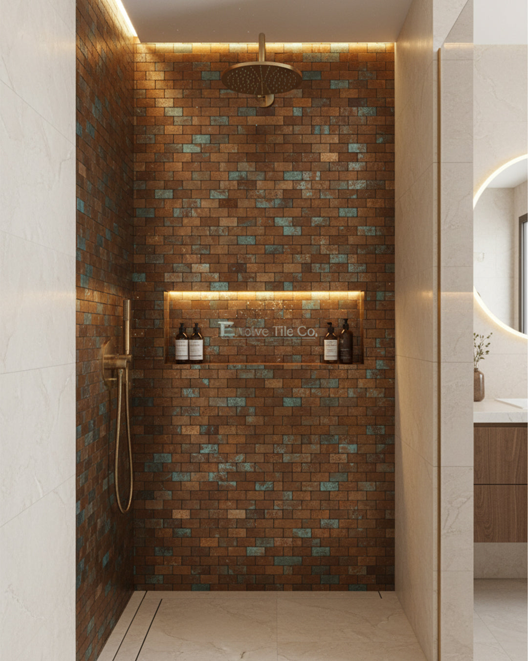 Rustic Wave | Peel & Stick Mosaic Tile Panel (300 x 298 mm / 11.8" x 11.7")