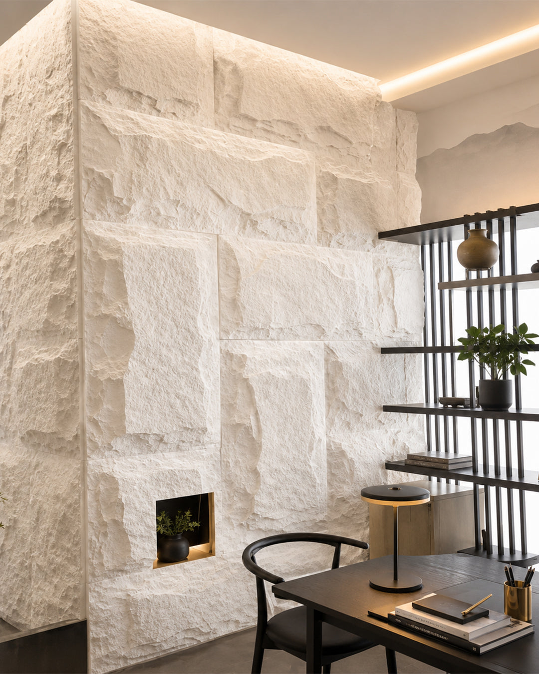 Cloudy Rock Stone Effect Wall Panels 120x60cm (47.2" x 23.6")
