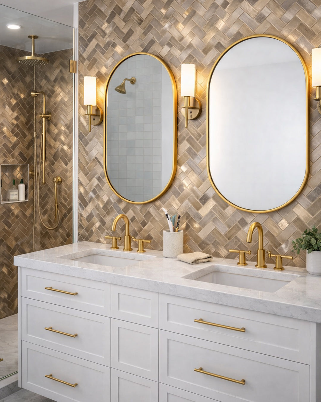 Harringborne Luxe | Peel & Stick Mosaic Tile Panel (255mm x 318mm / 10" x 12.5")