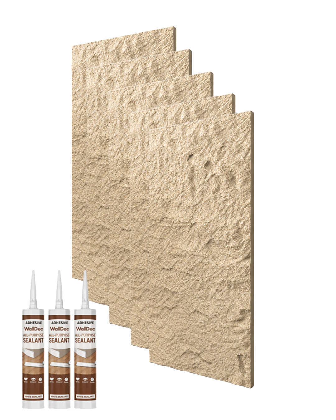 Sandstorm Stone Rock Effect Wall Panels 120x60cm (47.24" x 23.62")
