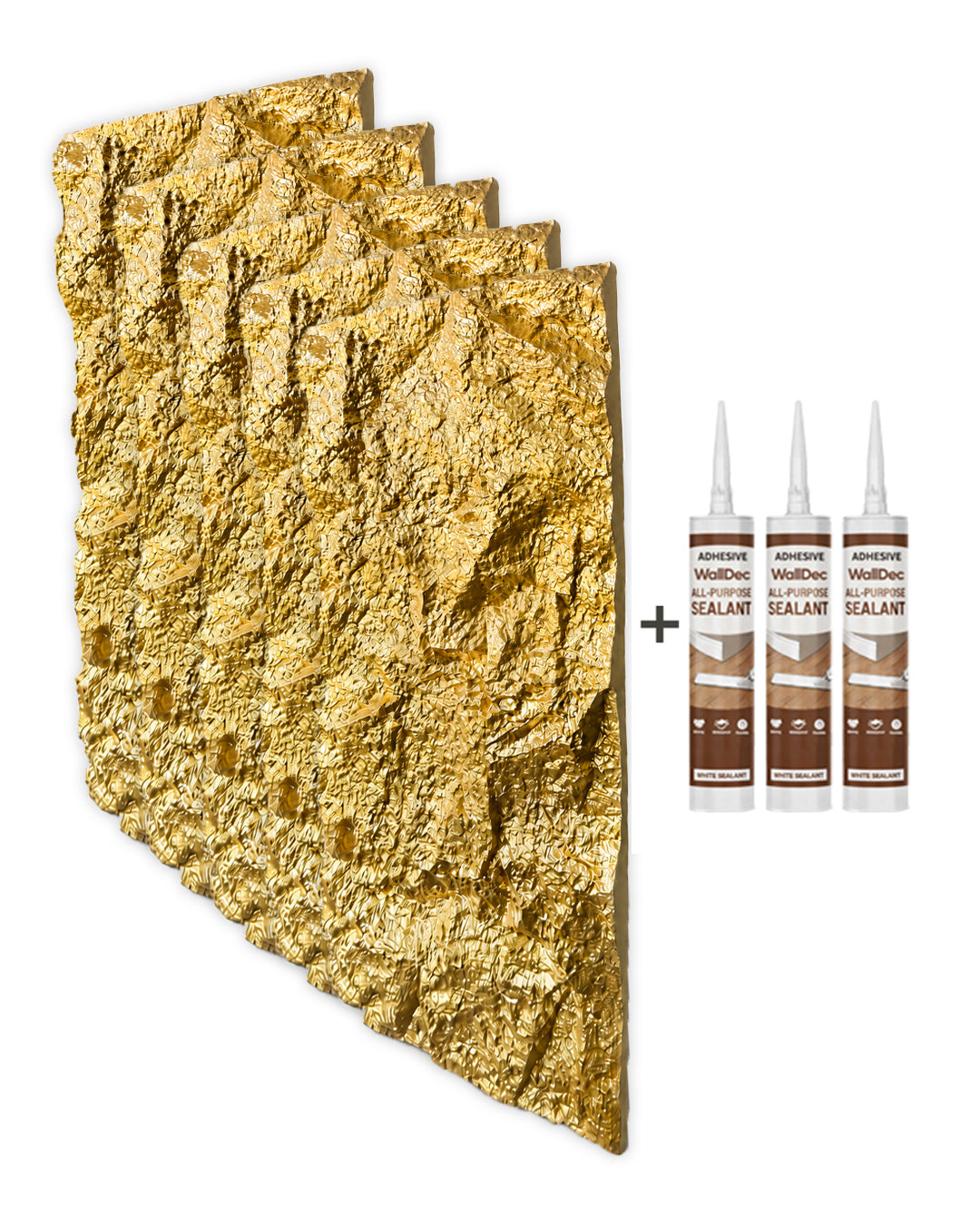Golden Rock Stone Effect Wall Panels 120x60cm (47.24" x 23.62")
