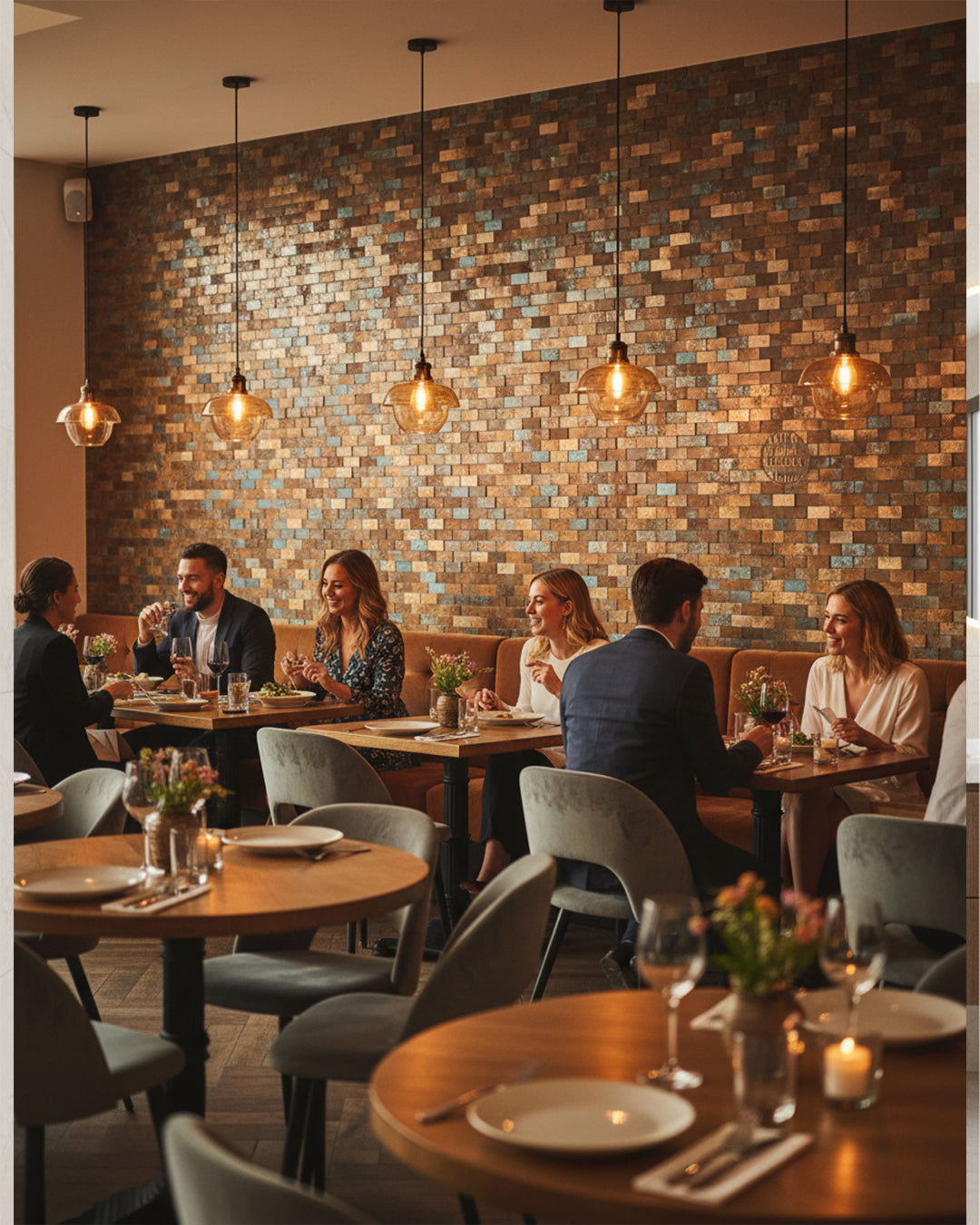 Rustic Wave | Peel & Stick Mosaic Tile Panel (300 x 298 mm / 11.8" x 11.7")