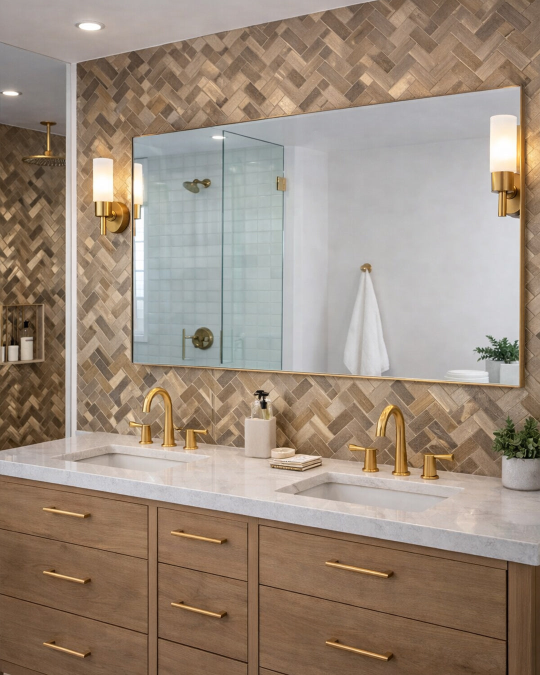Harringborne Luxe | Peel & Stick Mosaic Tile Panel (255mm x 318mm / 10" x 12.5")