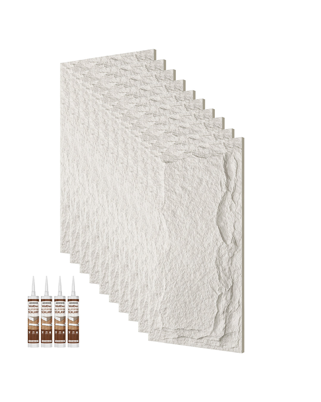 Cloudy Rock Stone Effect Wall Panels 120x60cm (47.2" x 23.6")