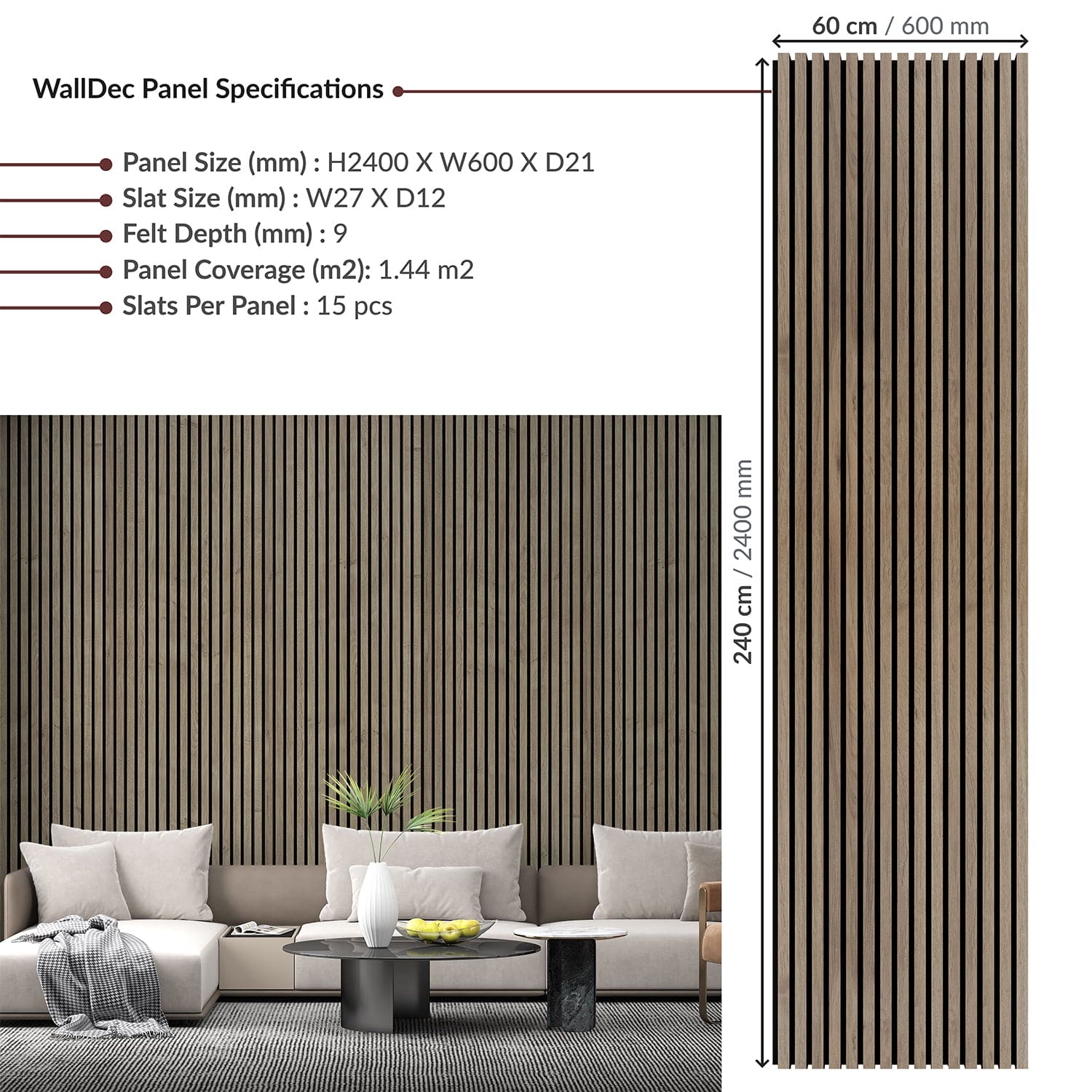 Buy walnut wood wall panels