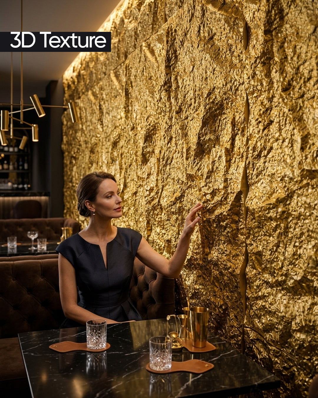 Golden Rock Stone Effect Wall Panels 120x60cm (47.24" x 23.62")