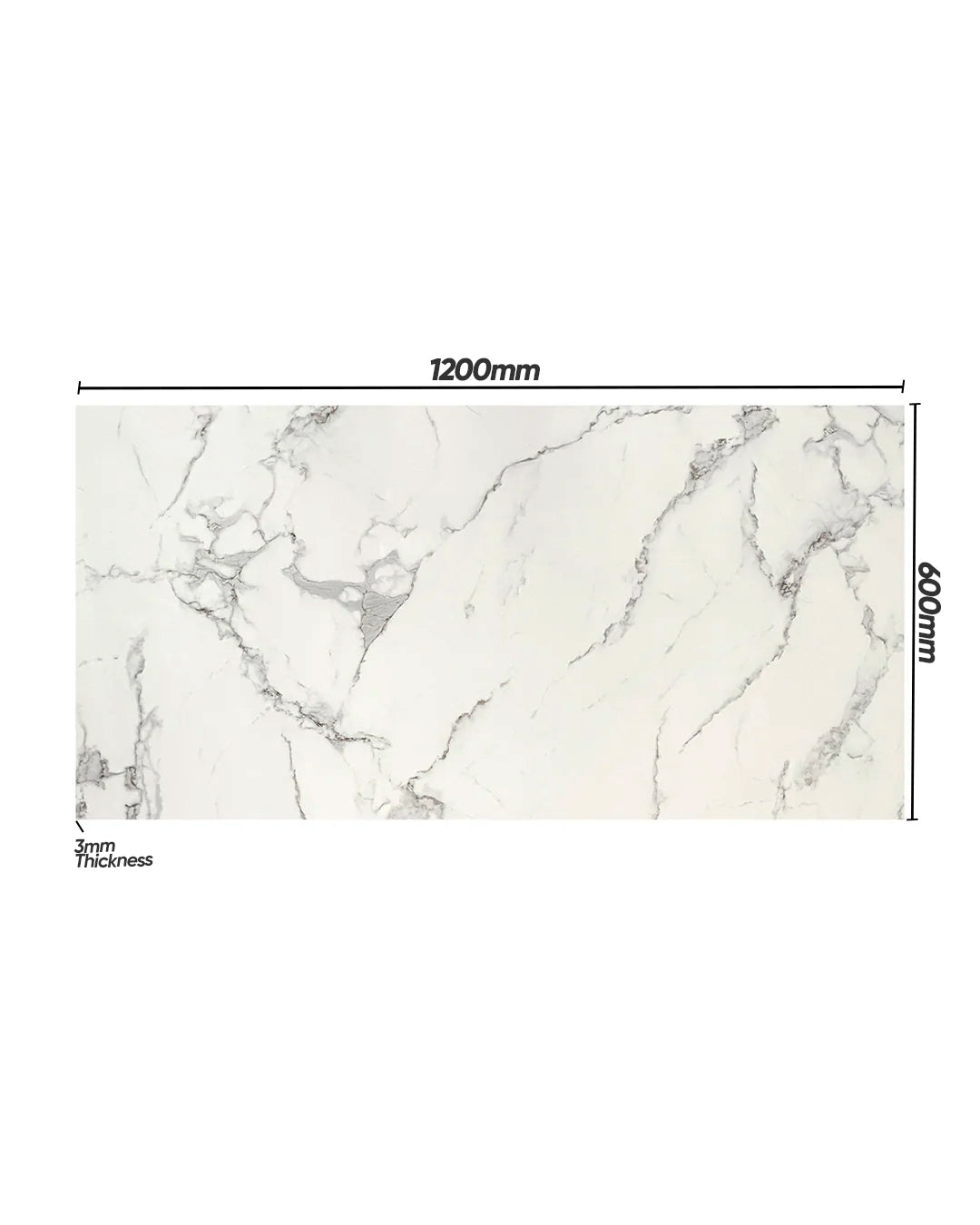 Carrara Marble Effect Wall Panels 120 x 60 cm