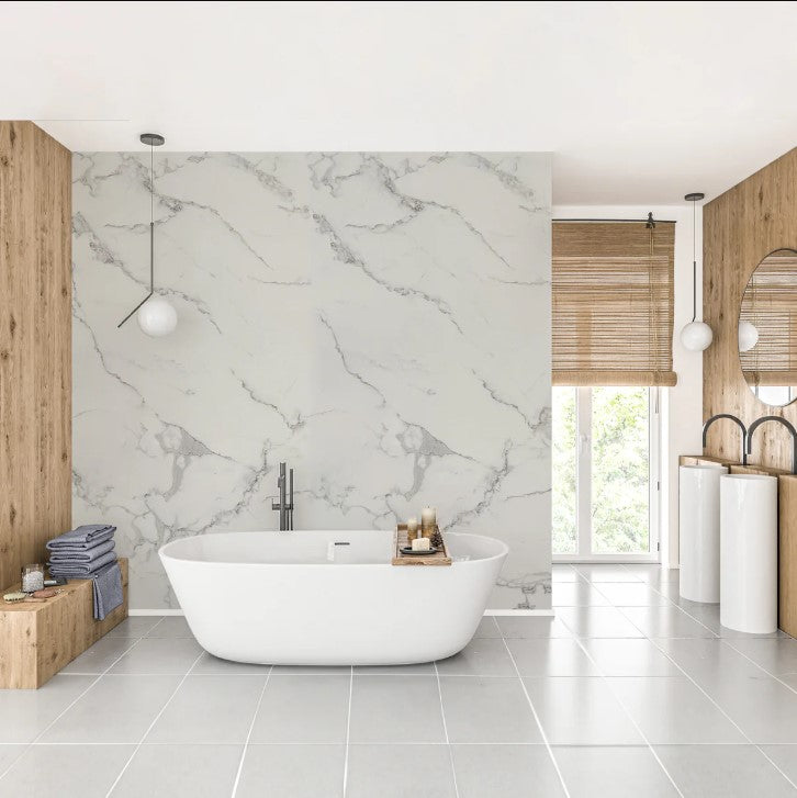 Carrara Marble Effect Wall Panel