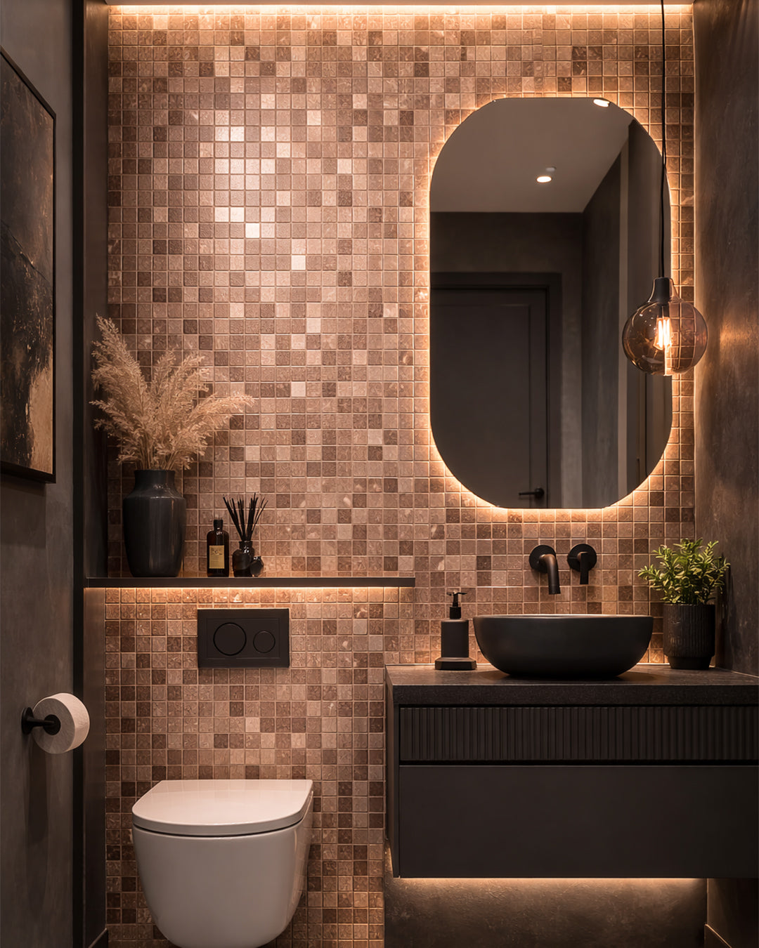 Rose Blush | Peel & Stick Mosaic Tile Panel (30 cm x 30 cm / 11.8" x 11.8")
