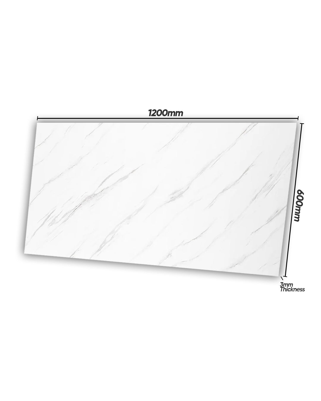 Pearl White – PVC Marble Effect Panel (120 x 60 cm | 3mm)