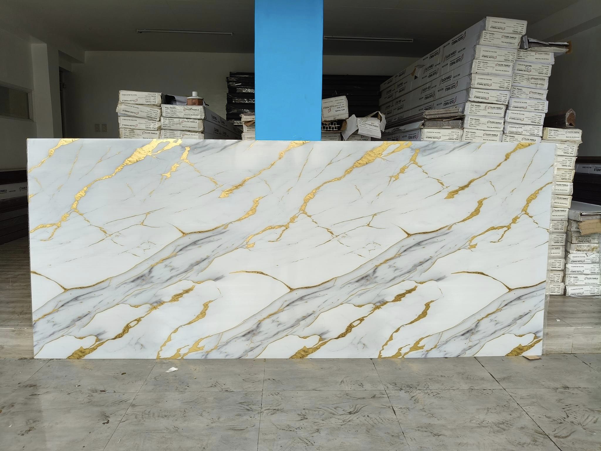 Golden Aura Marble Effect Wall Panel