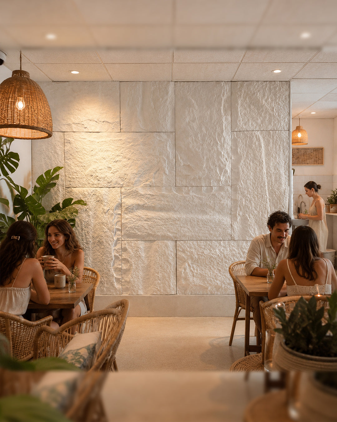 Ivory Rock Stone Effect Wall Panels 120x60cm (47.2" x 23.6")