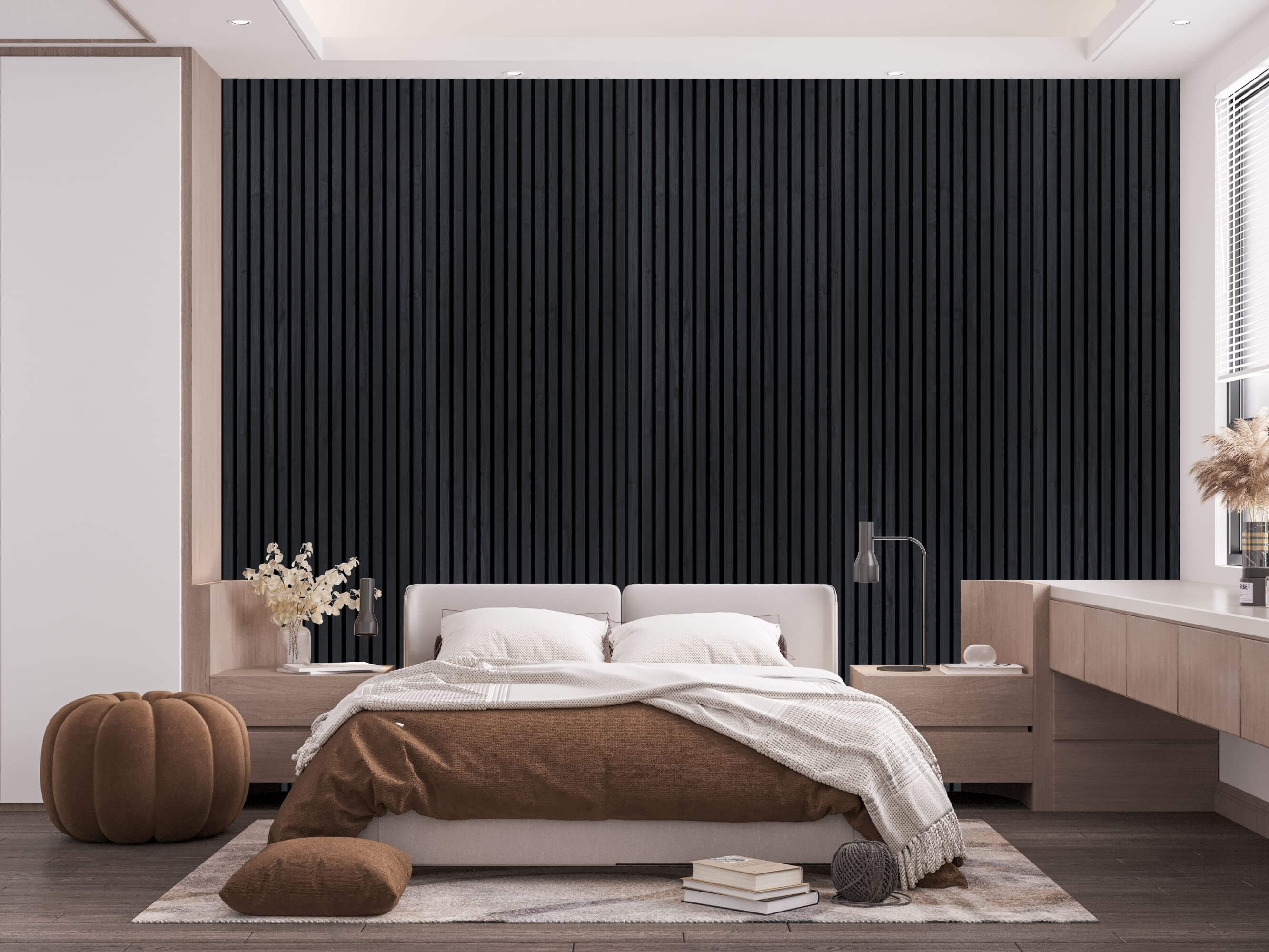 Charcoal Dark Wall Panel