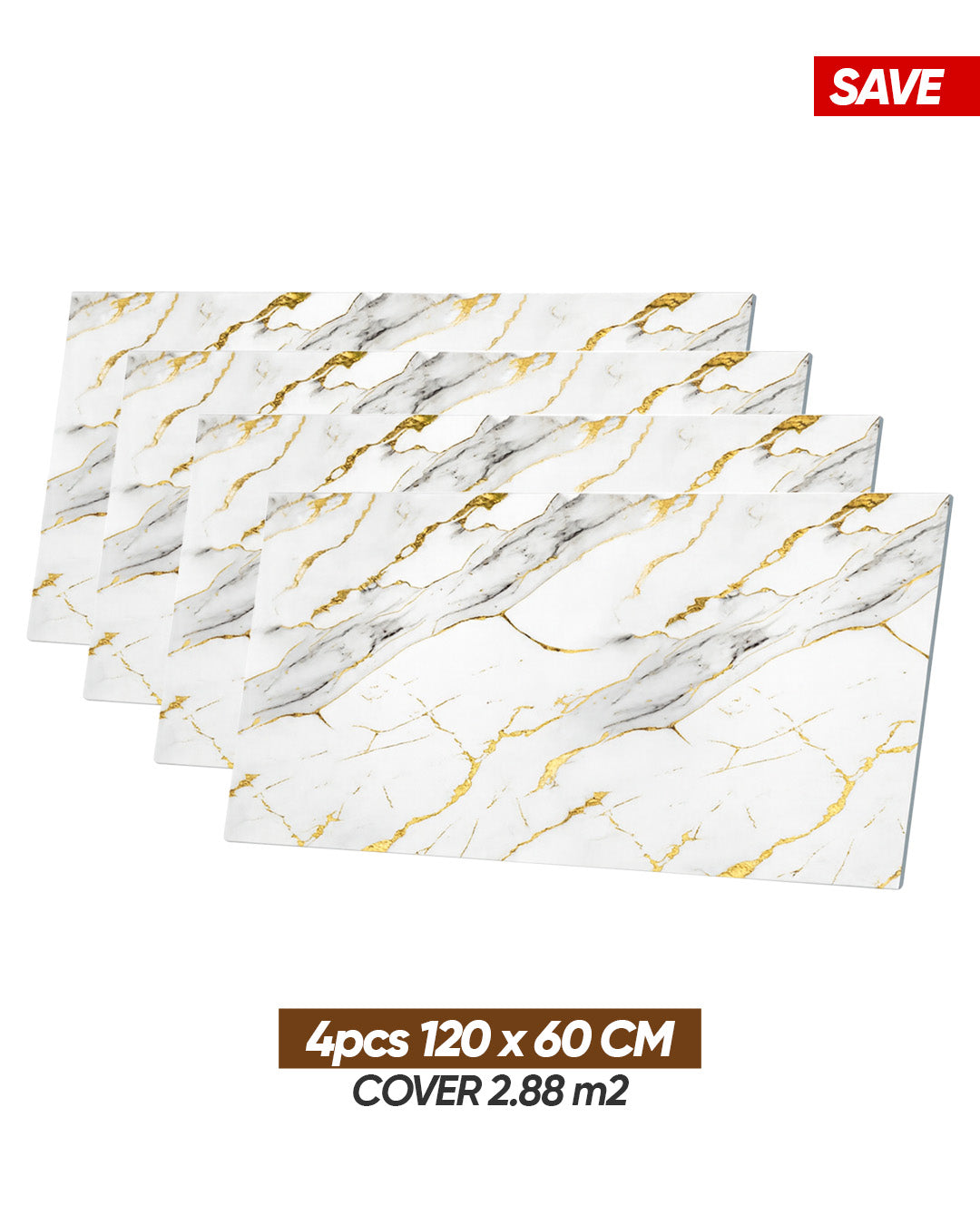 Golden Glow – PVC Marble Effect Panel (120 x 60 cm | 3mm)