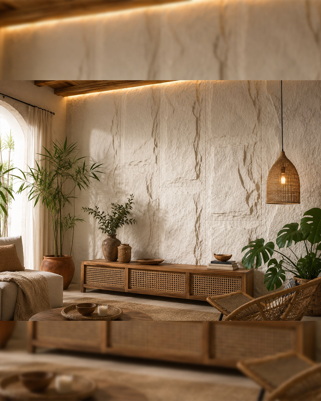 Cloudy Rock Stone Effect Wall Panels 120x60cm (47.2" x 23.6")