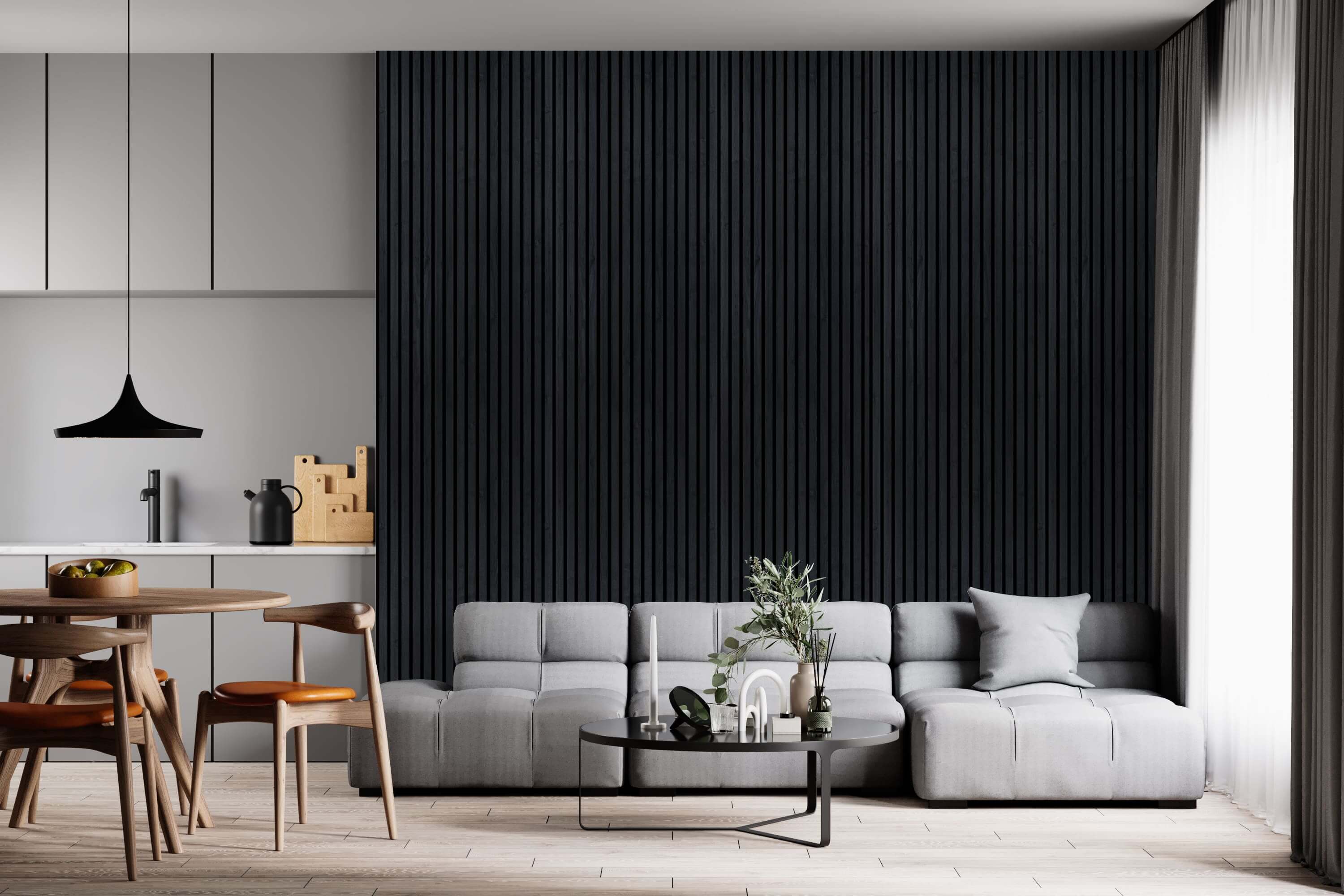 Charcoal Dark Wall Panel