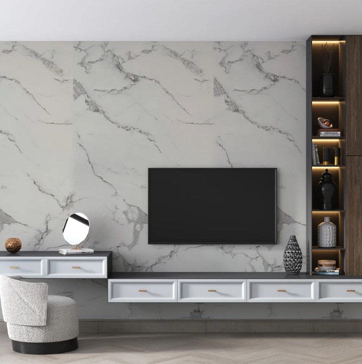 Carrara Marble Effect Wall Panel