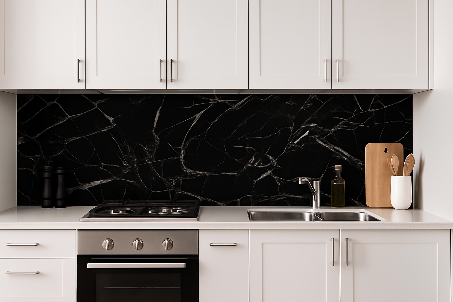 Midnight Dark – PVC Marble Effect Panel (120 x 60 cm | 3mm)