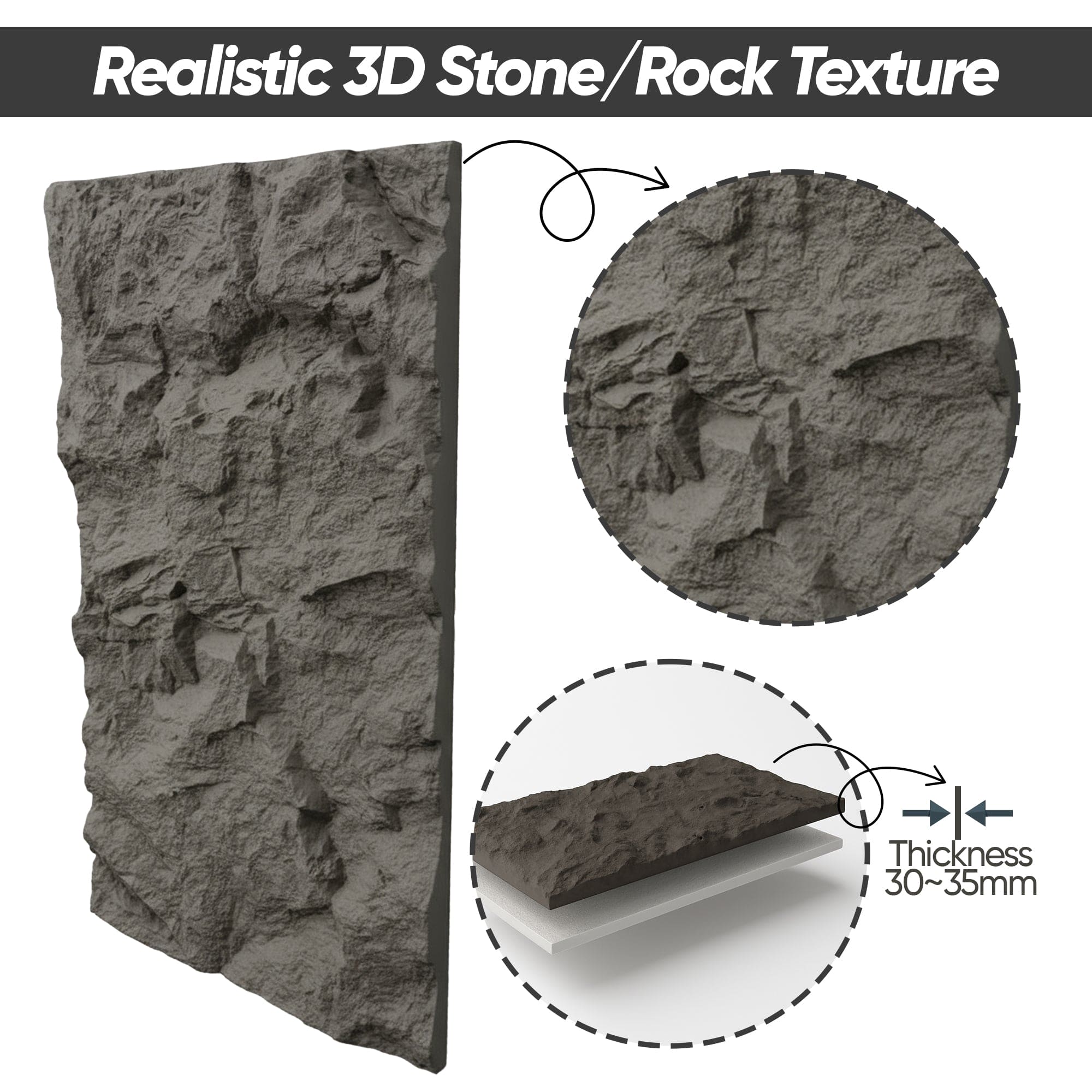 Slim RockStar Stone Effect Wall Panels 120x60cm