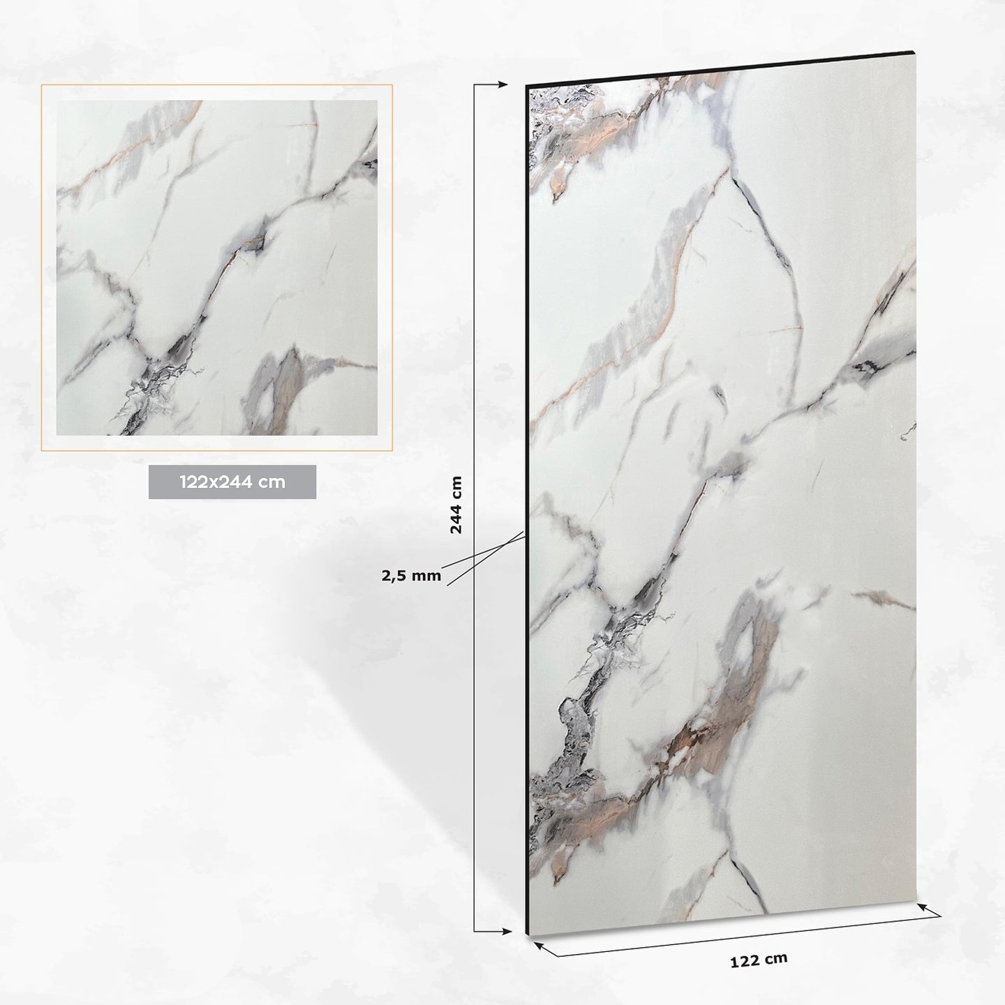 Viola Marble Effect Wall Panel