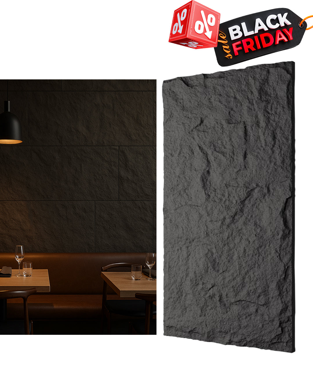 Castle Stone Rock Effect Wall Panels 120x60cm