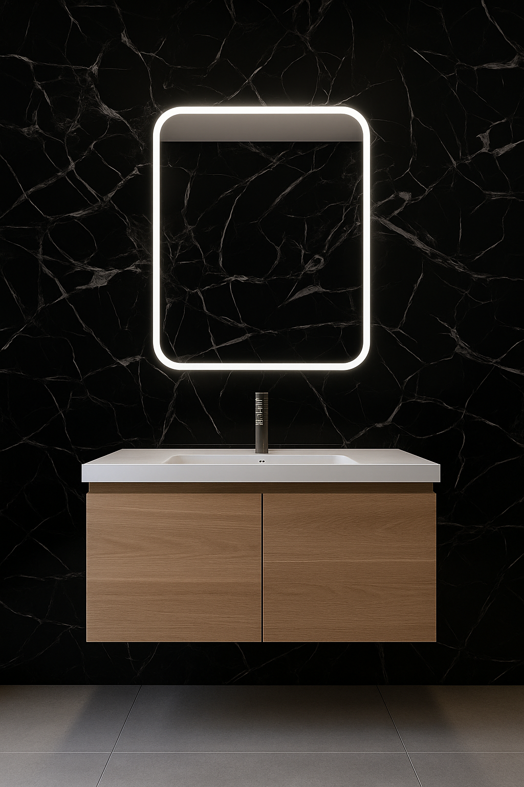 Midnight Dark – PVC Marble Effect Panel (120 x 60 cm | 3mm)