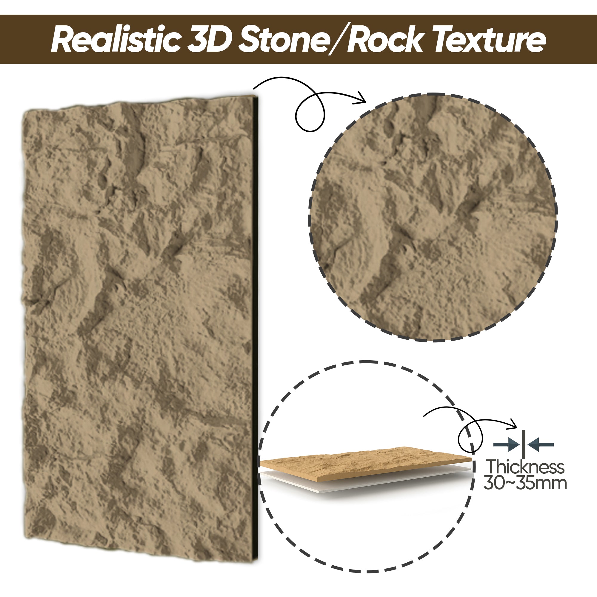 North Stone Rock Effect Wall Panels 120x60cm