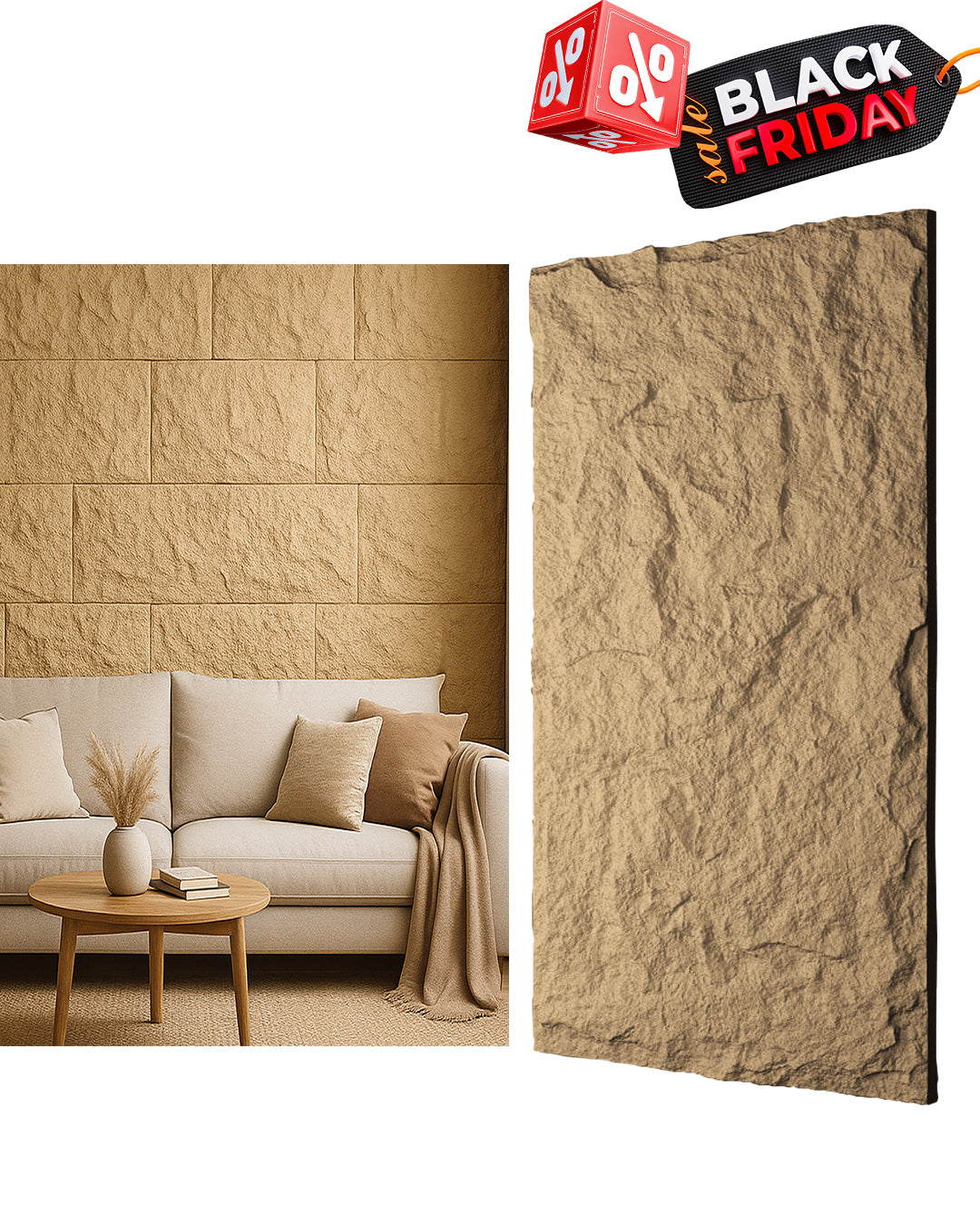 Colosseum Stone Effect Wall Panels 120x60cm