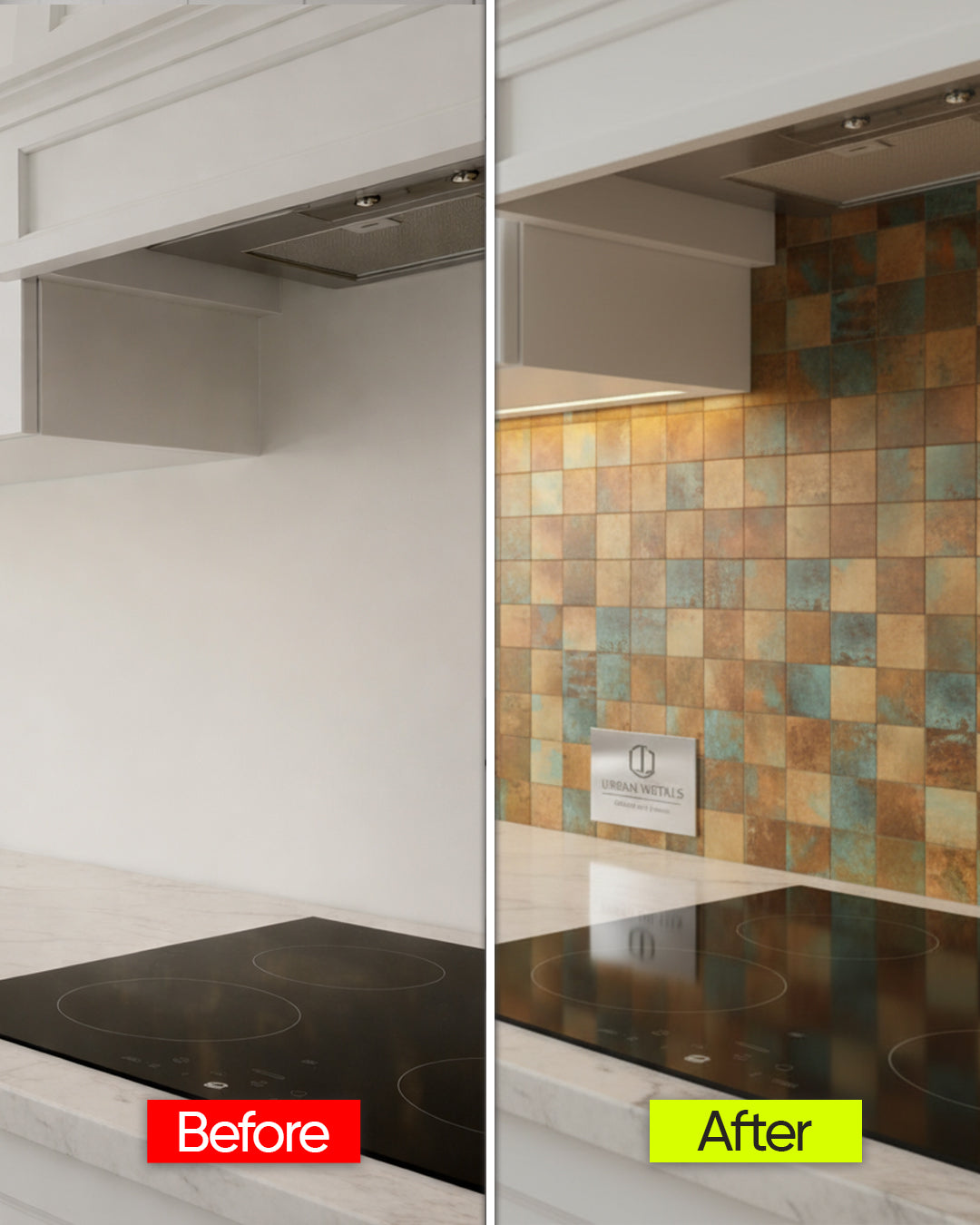 Oxide Mosaic | Self Adhesive Mosaic Tile Panel (30.5cm x 30.5cm / 12" x 12")