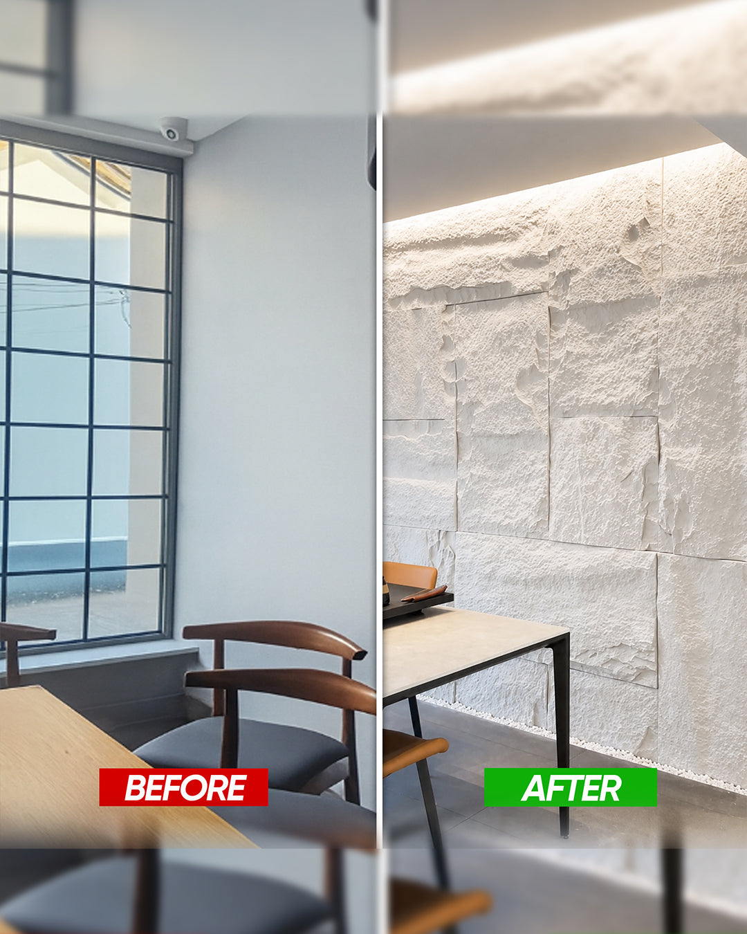 Ivory Rock Stone Effect Wall Panels 120x60cm (47.2" x 23.6")