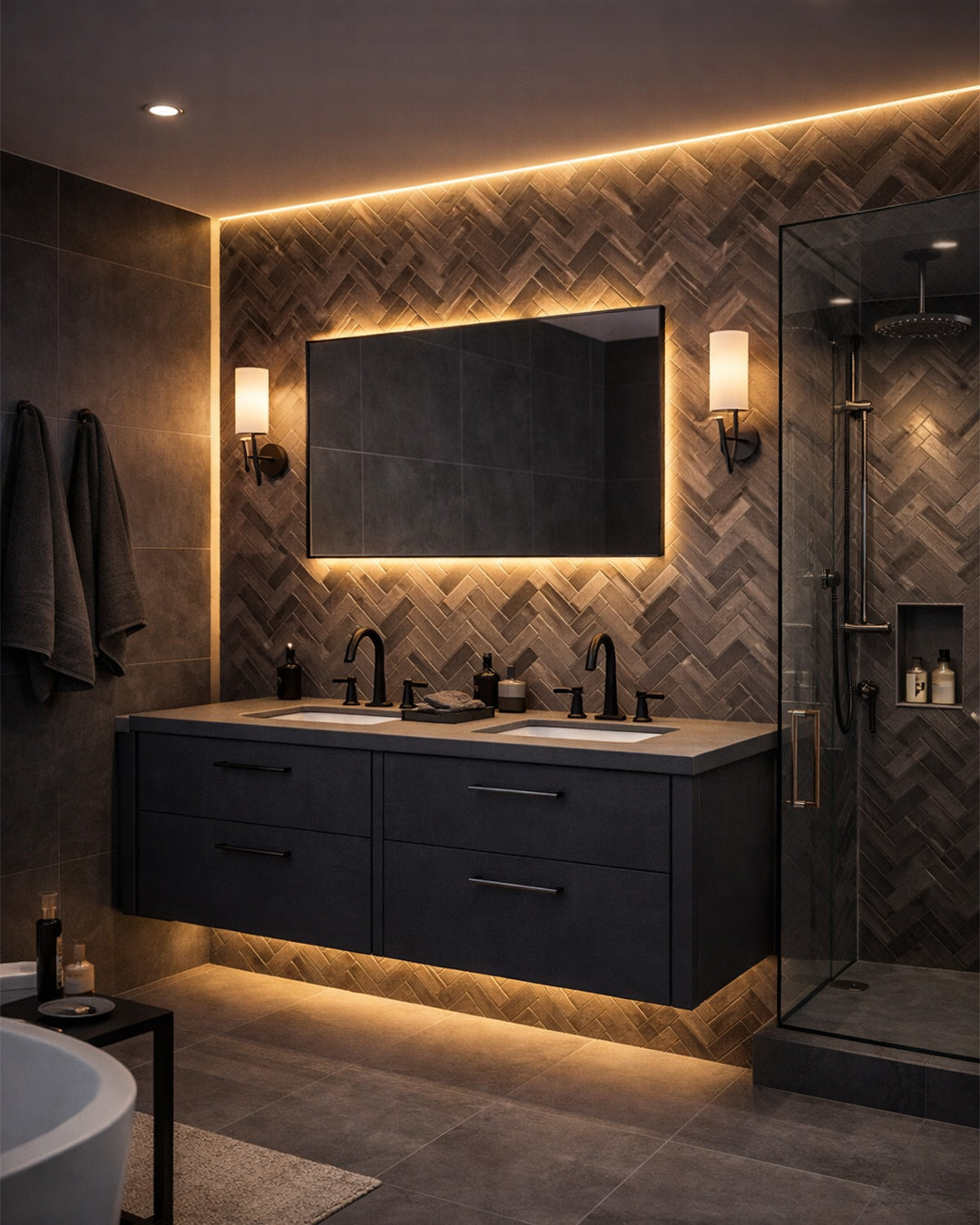 Harringborne Luxe | Peel & Stick Mosaic Tile Panel (255mm x 318mm / 10" x 12.5")