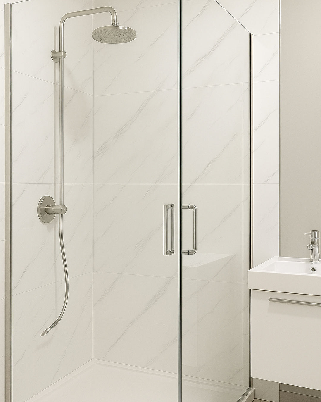 Pearl White – PVC Marble Effect Panel (120 x 60 cm | 3mm)