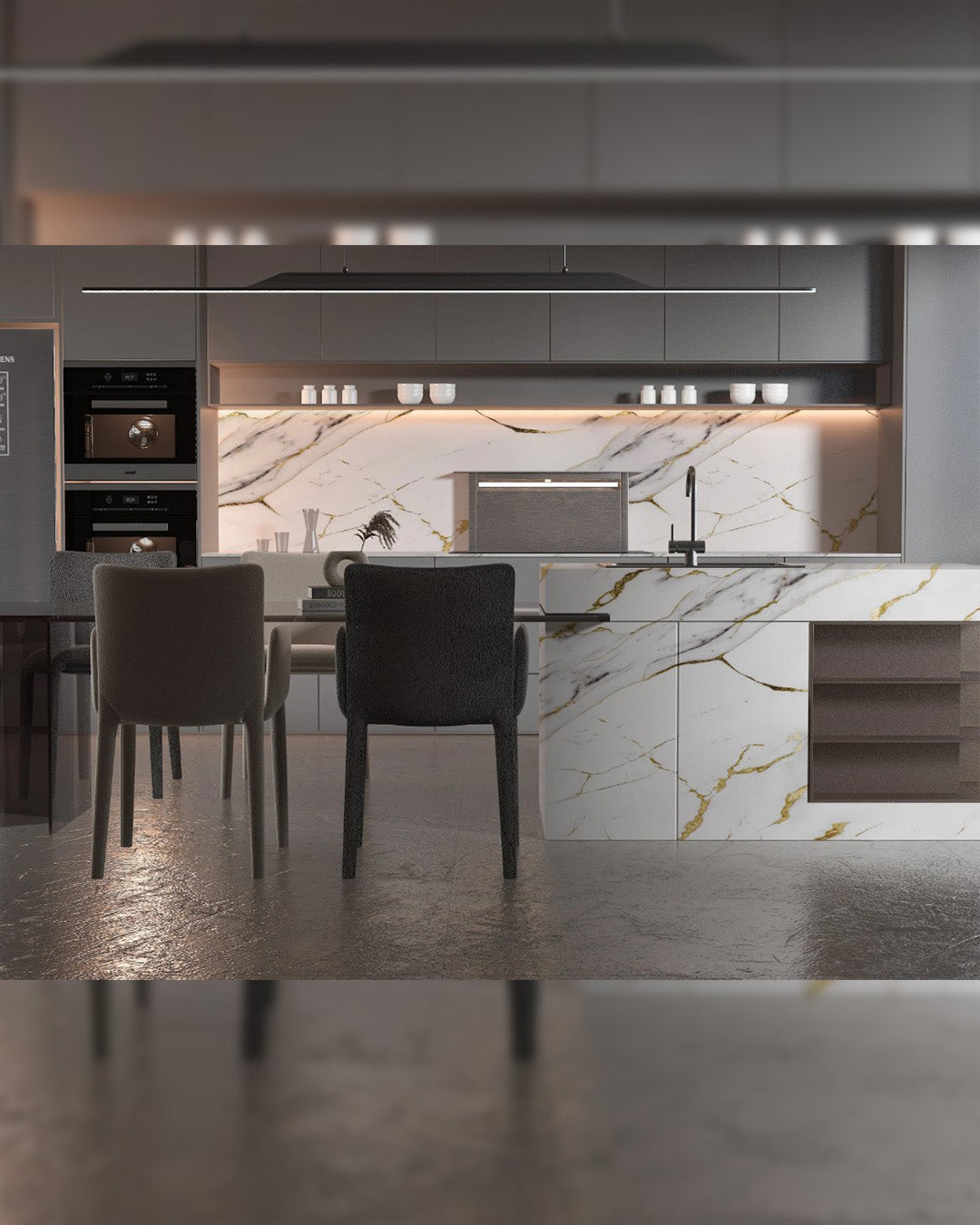 Golden Glow – PVC Marble Effect Panel (120 x 60 cm | 3mm)