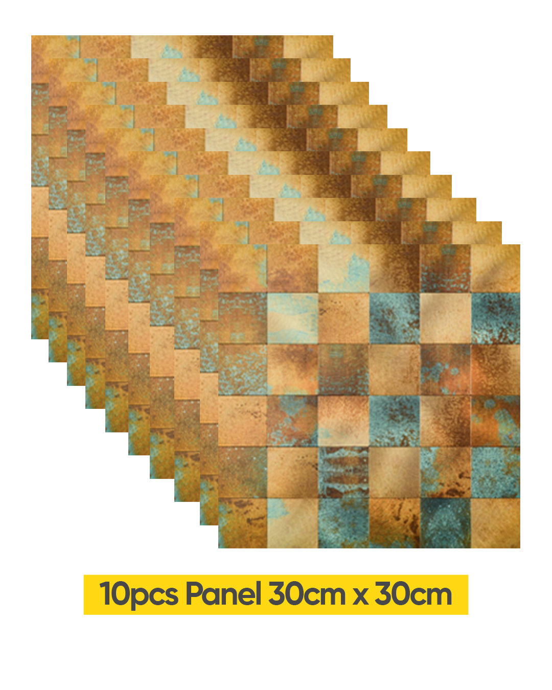 Oxide Mosaic | Self Adhesive Mosaic Tile Panel (30.5cm x 30.5cm / 12" x 12")