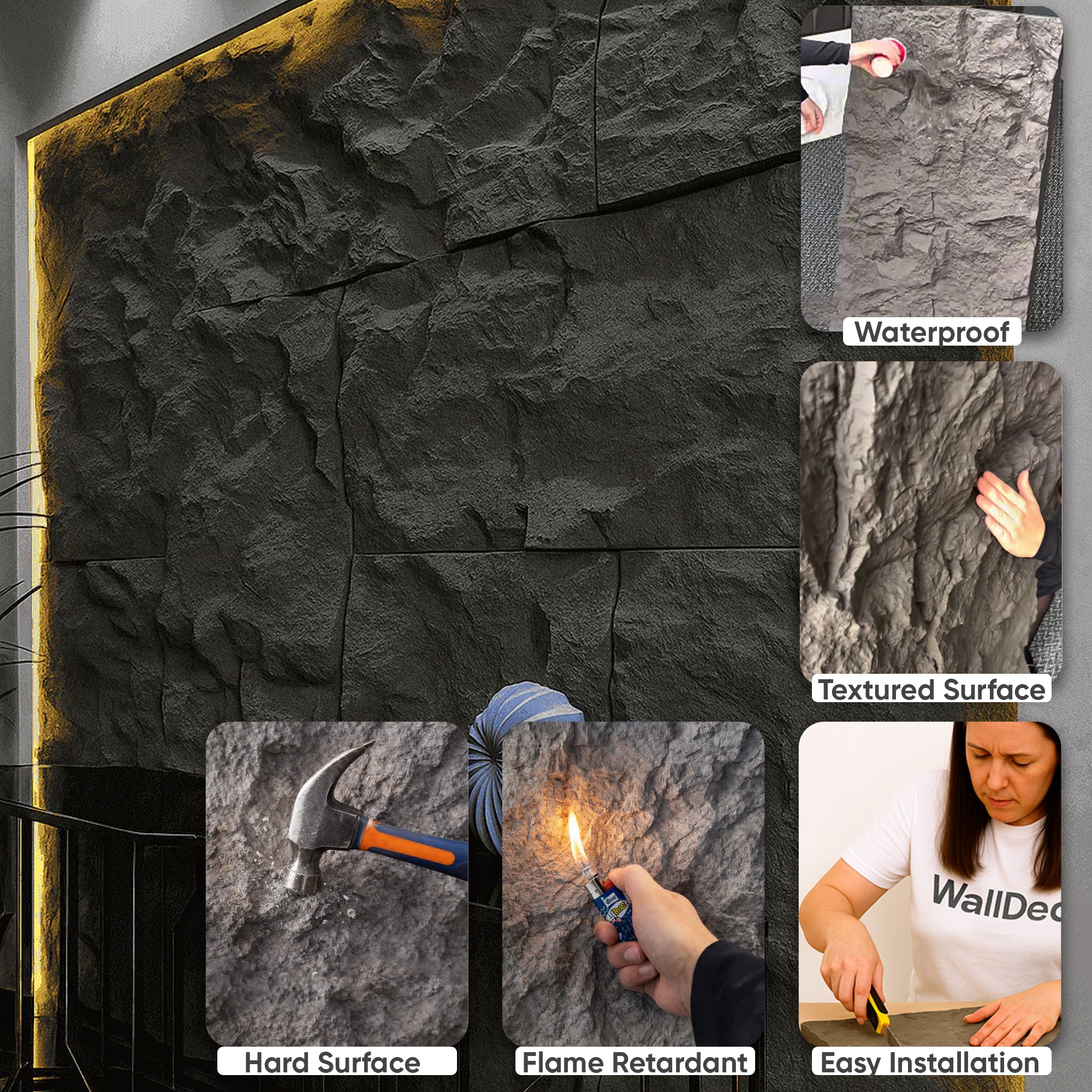 Bosphorus Stone Rock Effect Wall Panels 120x60cm