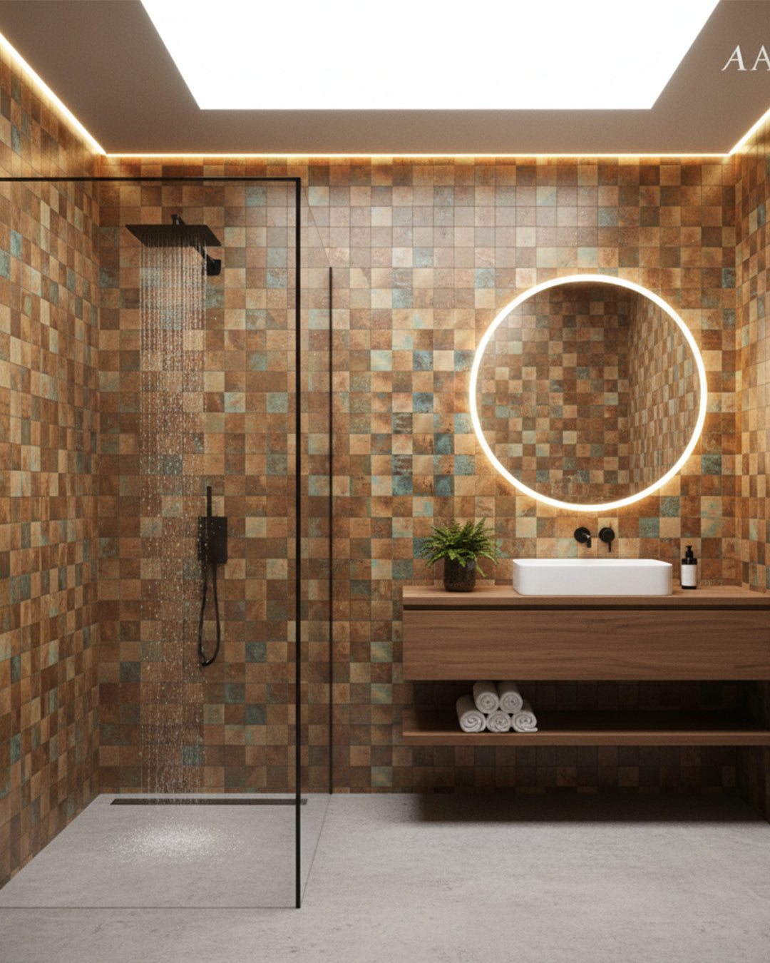 Oxide Mosaic | Self Adhesive Mosaic Tile Panel (30.5cm x 30.5cm / 12" x 12")
